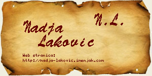 Nadja Laković vizit kartica